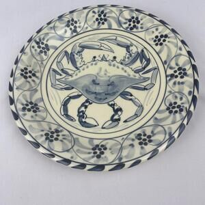Davis Designs Hand-Painted Crab Plate